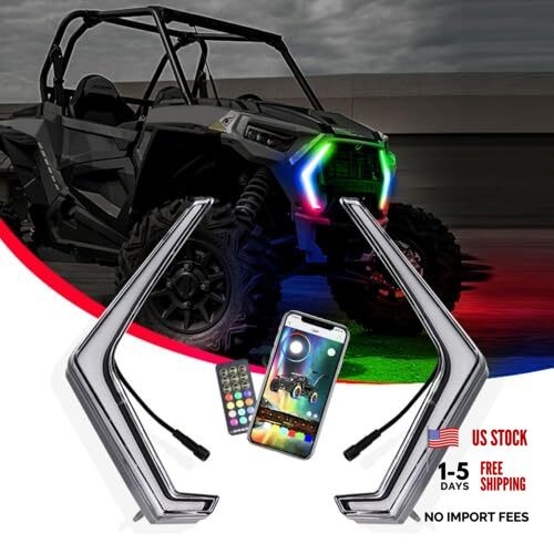 RGB RZR XP 1000 Fang Light Kit with Chasing Color, Front Signature Accent