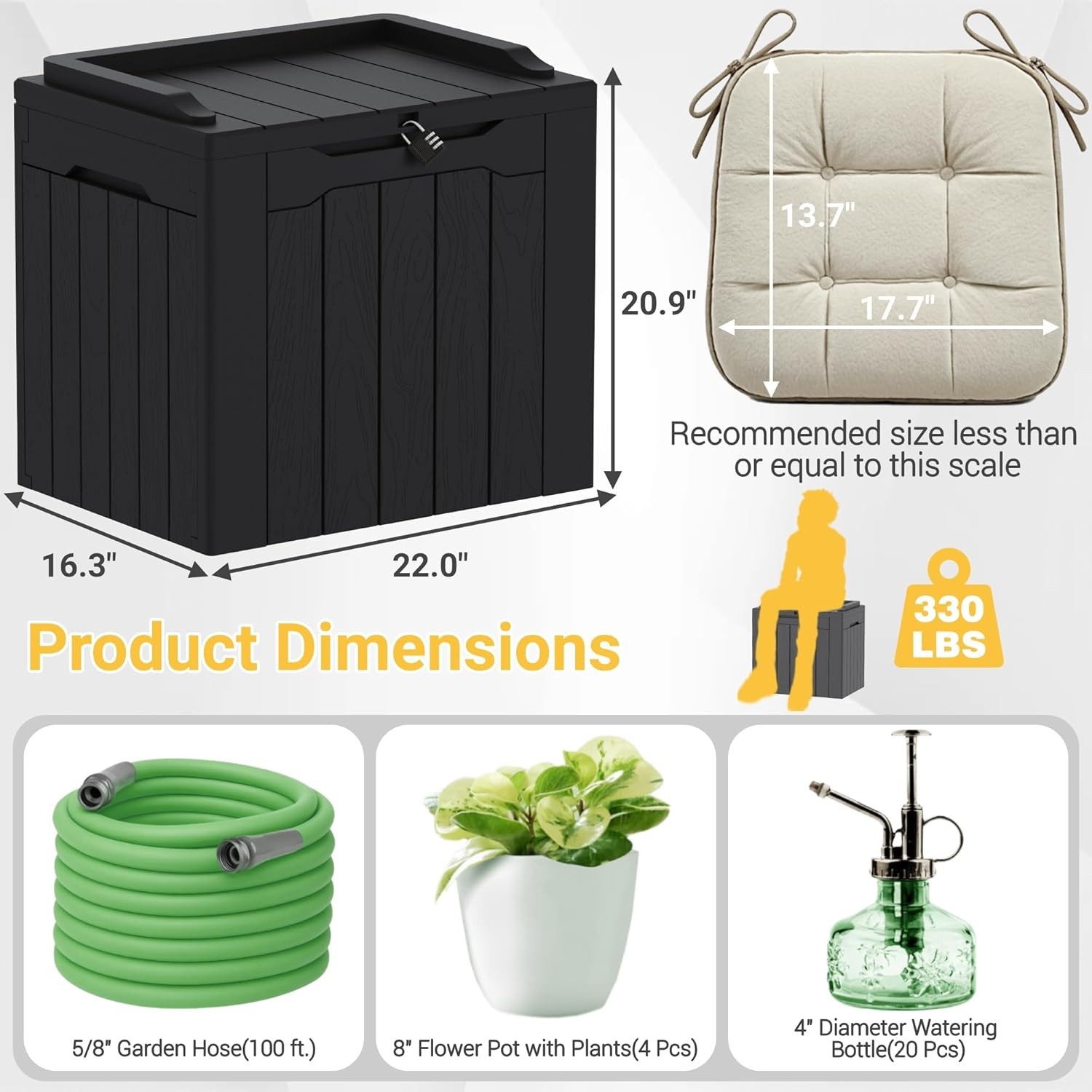 Weatherproof 31-Gallon Storage Box with Lid – Stylish & Secure Outdoor Solution