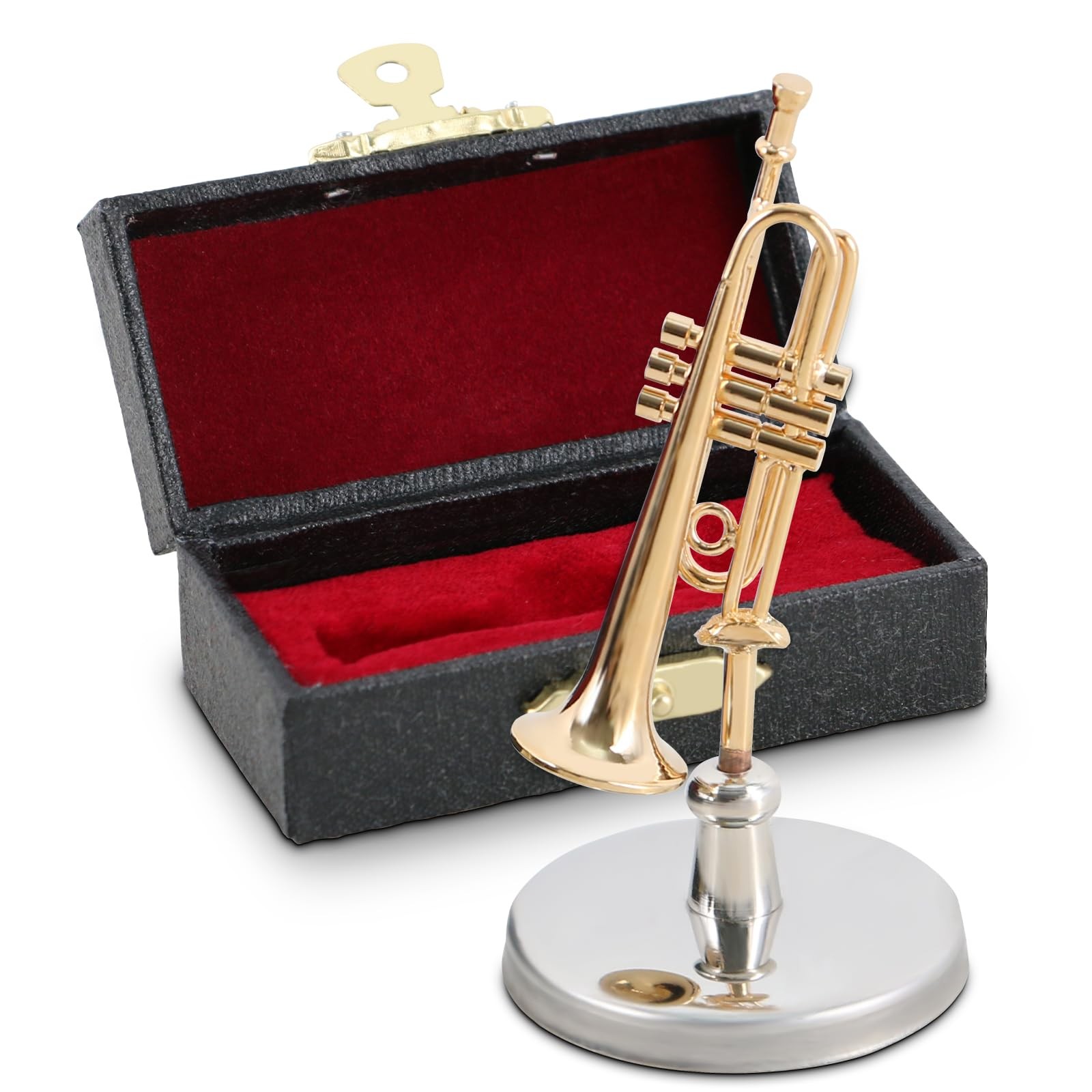 Mini Trumpet Model – 1.8in Trumpet Ornament Replica for Home Decoration and M…
