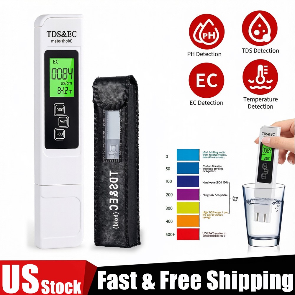 TDS Meter Digital Tester Water Quality Testing Kits for Drinking Water 0-9990ppm