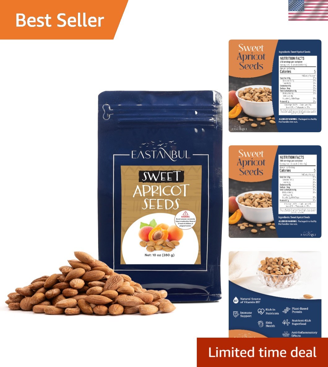 Versatile Sweet Apricot Kernels 10oz – Nutrient-Rich Snack & Culinary Ingredient