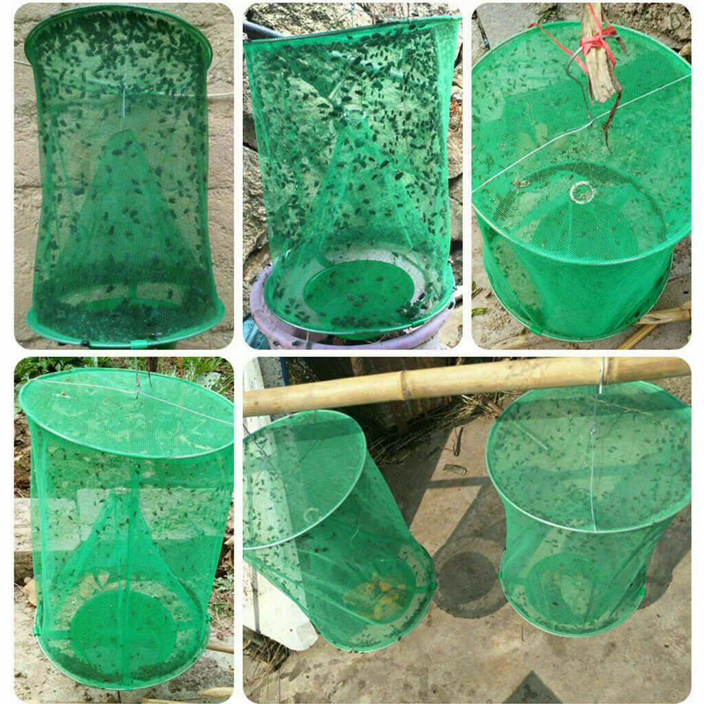 Fly Trap Ranch Reusable Catcher Killer Cage Net Pest Bug Catch Hanging Horse Lot