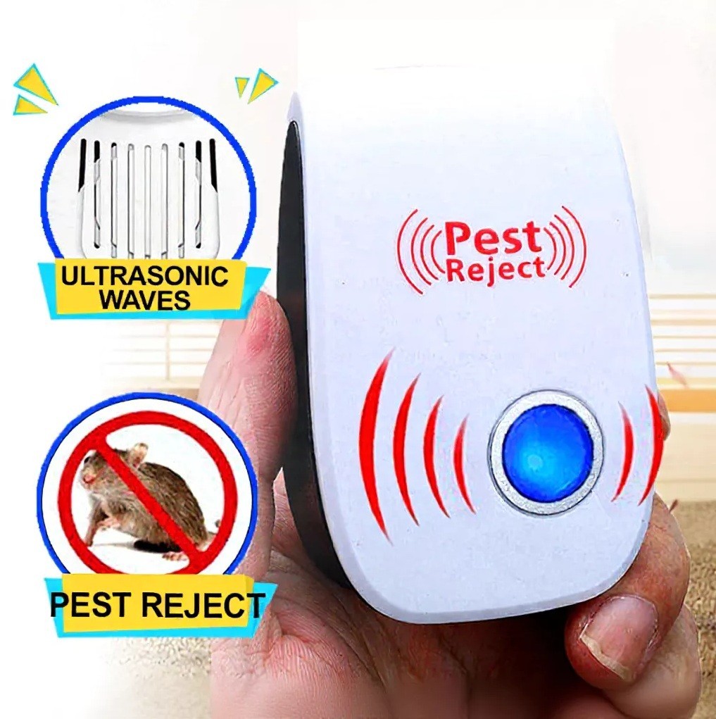 2pcs Plug in Ultrasonic Pest Repellent Control Flea Insects Bugs Rat Mosquitoes