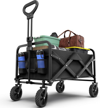 Heavy Duty Wagon Cart Swivel Collapsible Outdoor Utility Garden Beach Cart