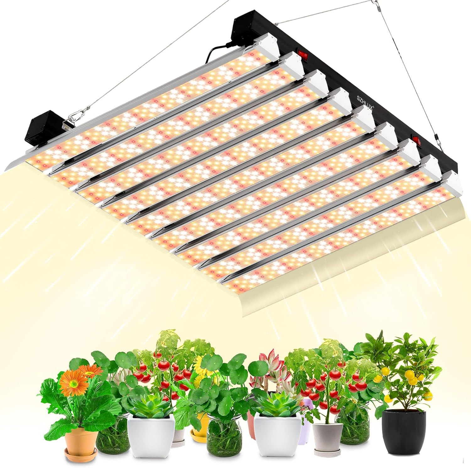 400W LED Grow Light 4×4Ft Coverage with Double Switches, Full Spectrum Grow Ligh