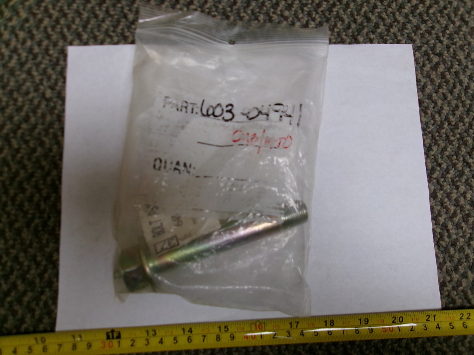 CUB CADET 603-04941 Blade Bolt Assembly 3/4-16X4.51 w/Fitting