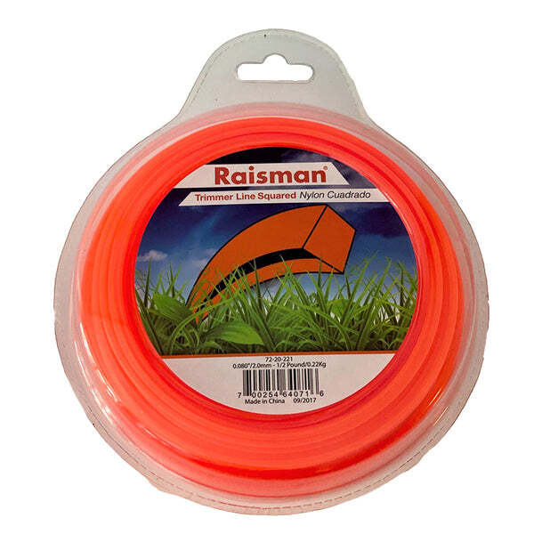.080 STRING TRIMMER LINE SQUARE ORANGE .080″ 220 FEET 1/2 POUND DONUT