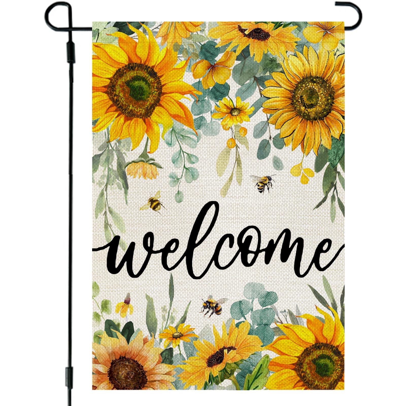 CROWNED BEAUTY Summer Garden Flag Sunflowers 12×18 Inch 12″X18″,