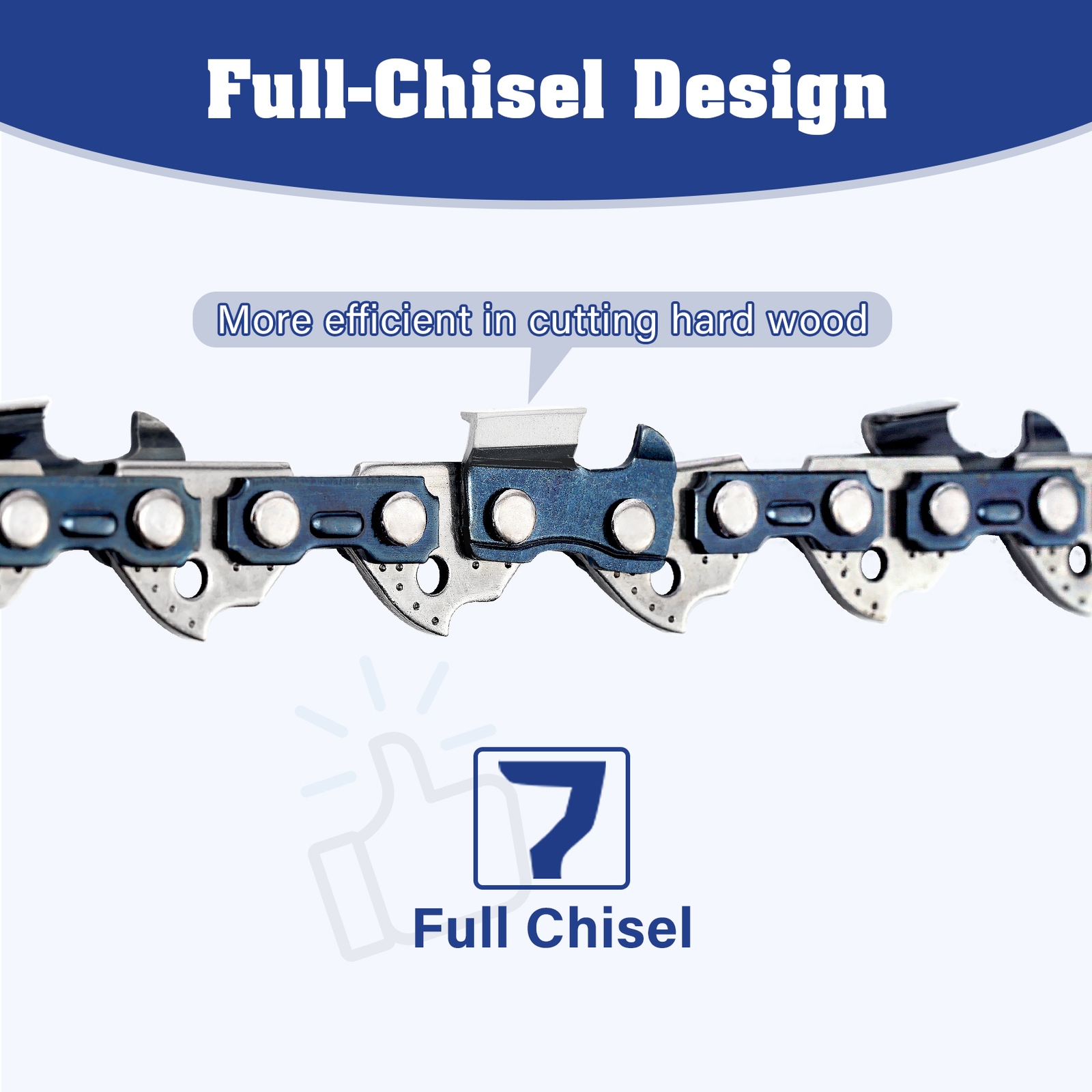 2PCS 16” in Chainsaw Chain Blade 3/8” LP .043″ Gauge 56DL Full-Chisel Chains
