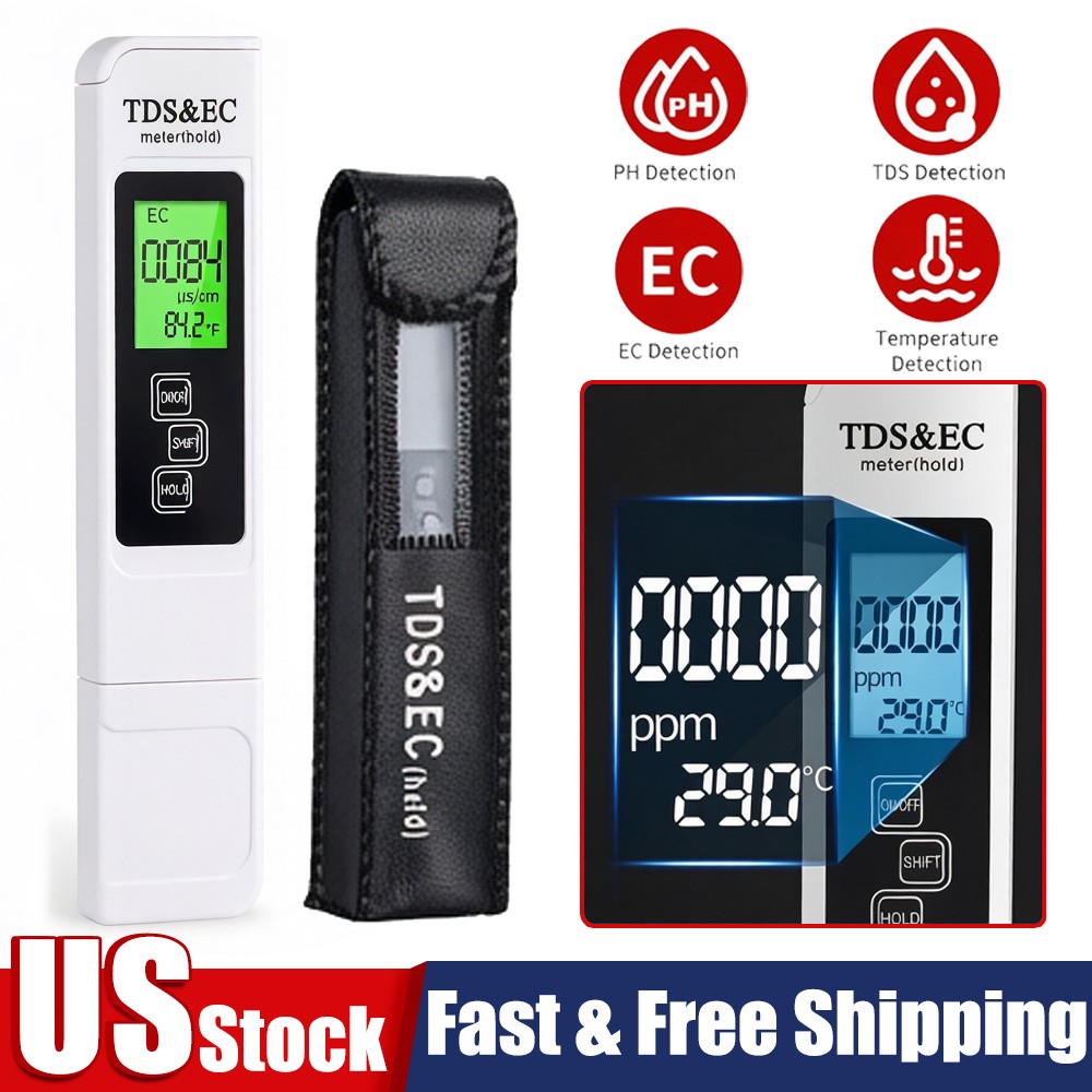 TDS Meter Digital Tester Water Quality Testing Kits for Drinking Water 0-9990ppm