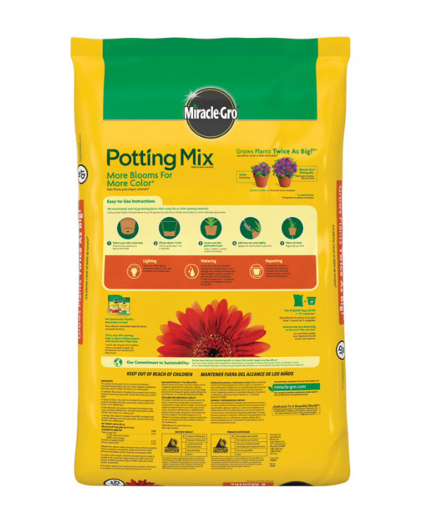 Potting Mix for Container Plants, Feeds up to 6 Months, 16qt