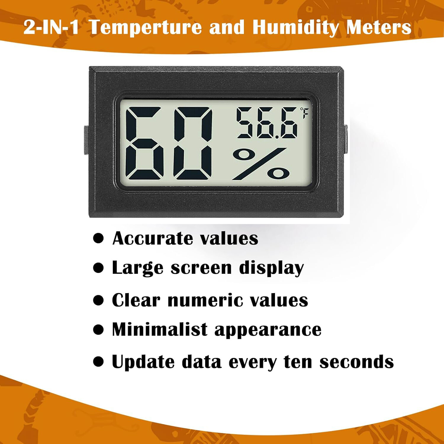 5 PCS Digital LCD Indoor Temperature Humidity Meter Thermometer Hygrometer US