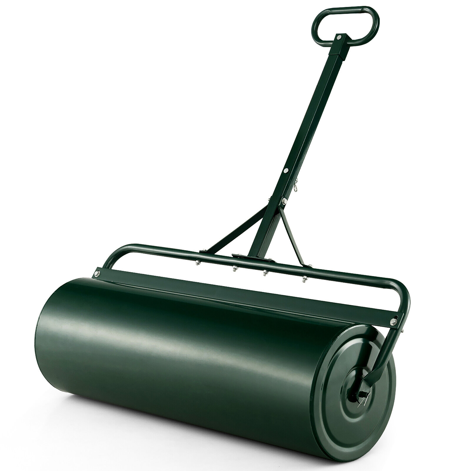 Lawn Roller Push/Tow Behind a Tractor Sod Drum Roller for Garden Yard Park Green