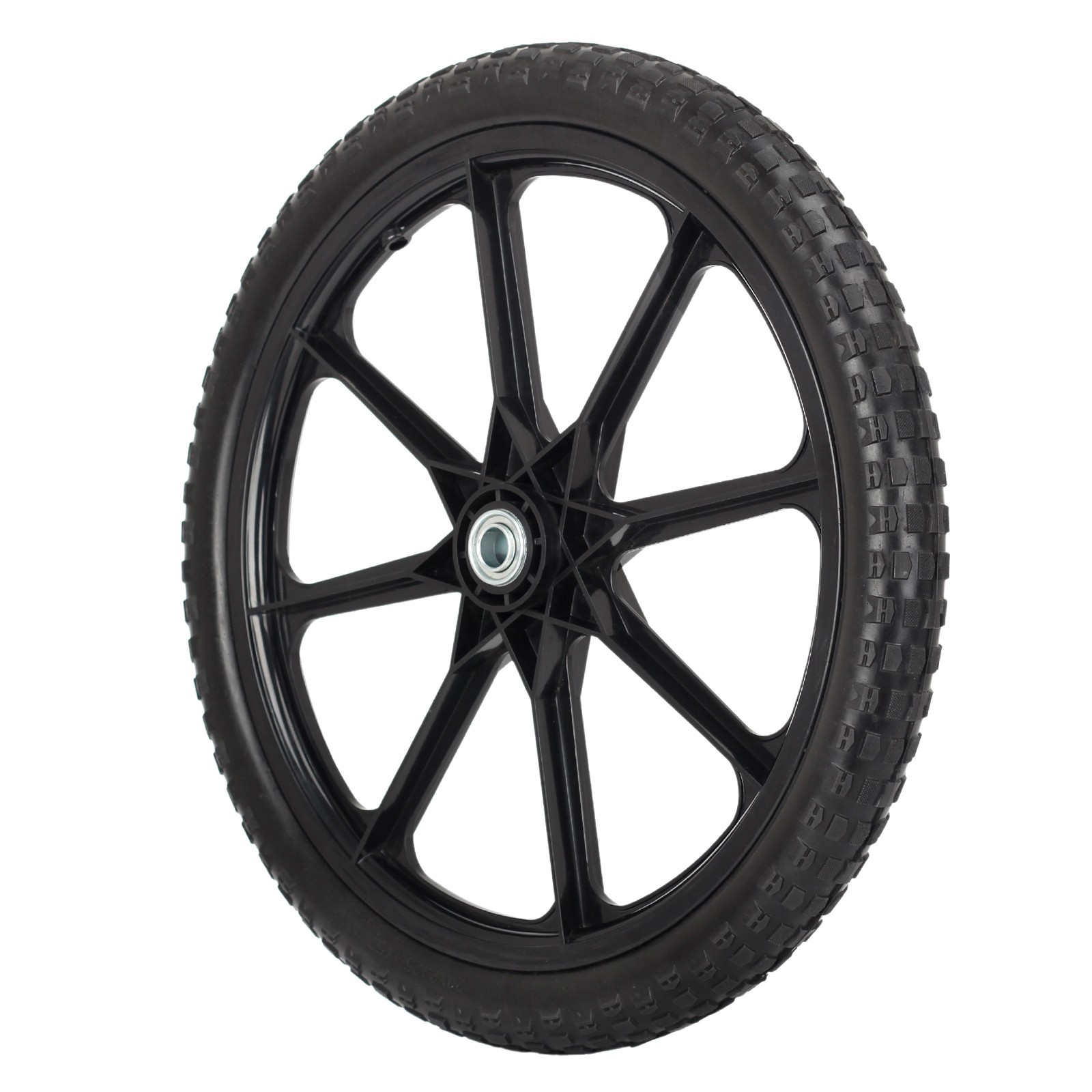 2PCS Upgraded 20″ Flat Free Tire & Wheel For Rubbermaid Wheelbarrow Garden US