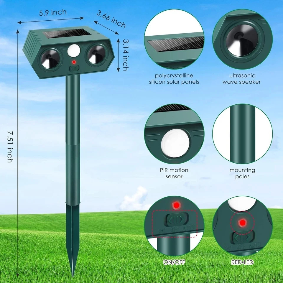 2026 Sonic Fortress Pro Deer Repellent Devices Racoon Repellent Outdoor Squirrel