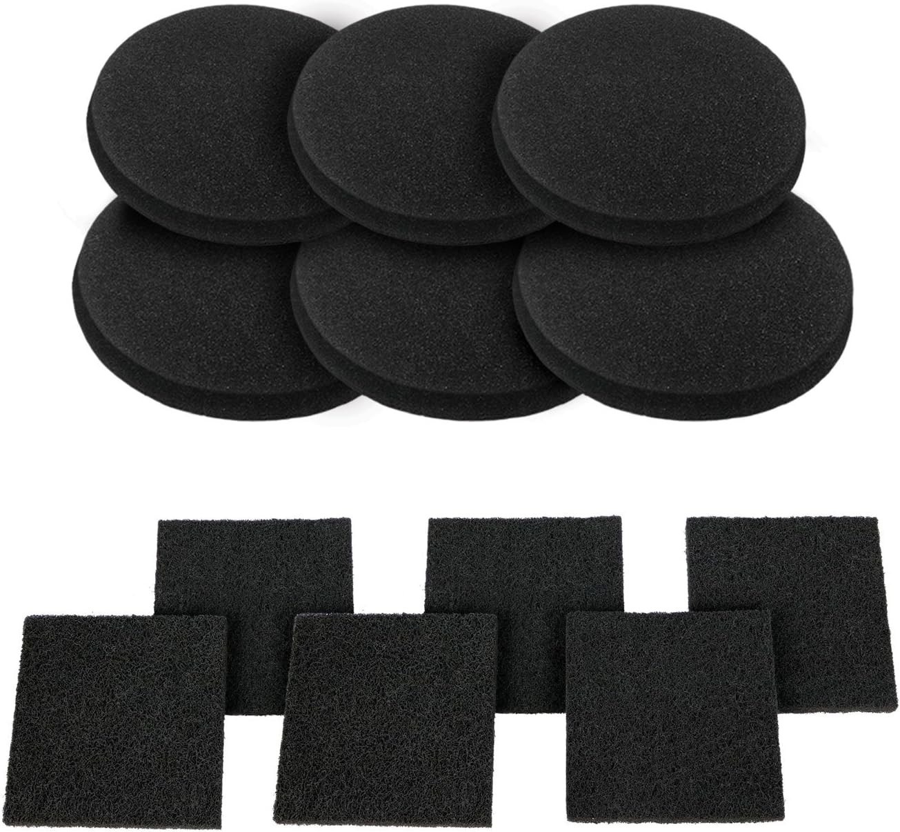 Epica 12 Pack Charcoal Filter Replacement for Countertop Compost Bin | Black