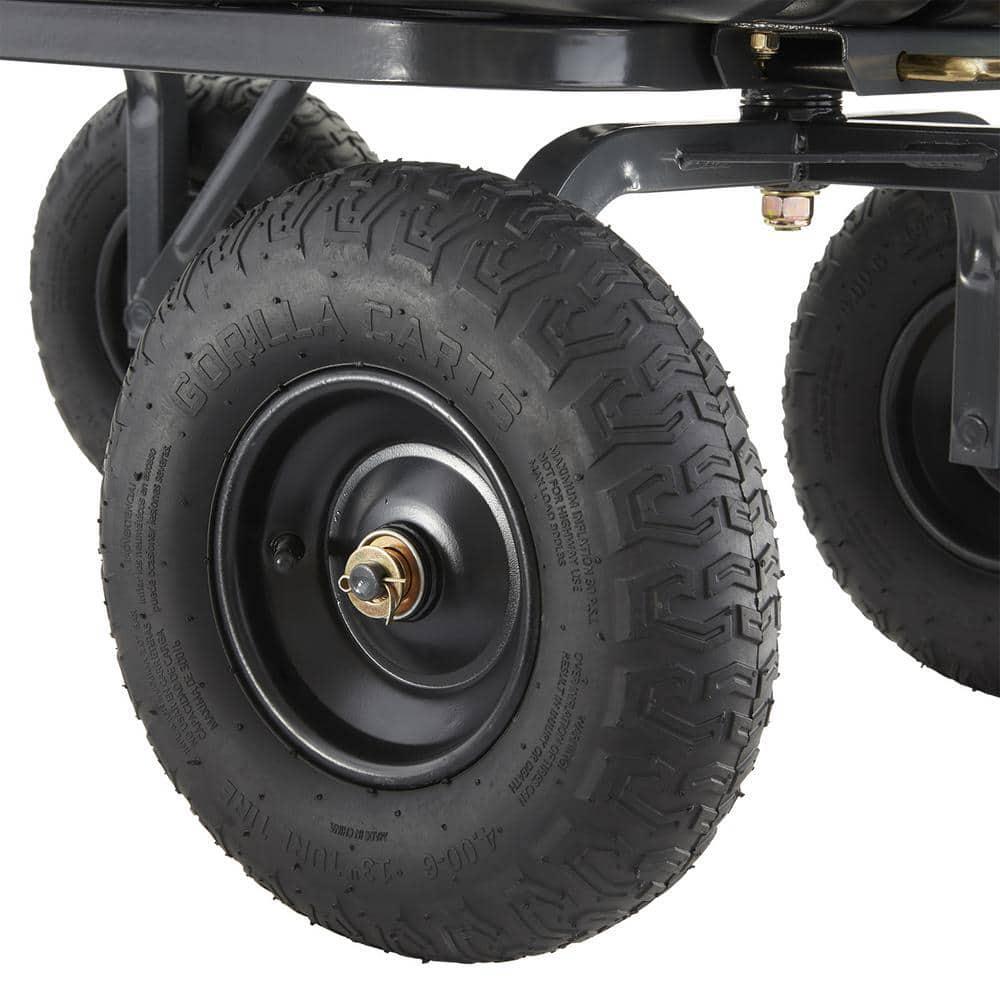 Gorilla Carts 13in Pneumatic Replacement Tire 5/8 Bore 300lb Garden Utility