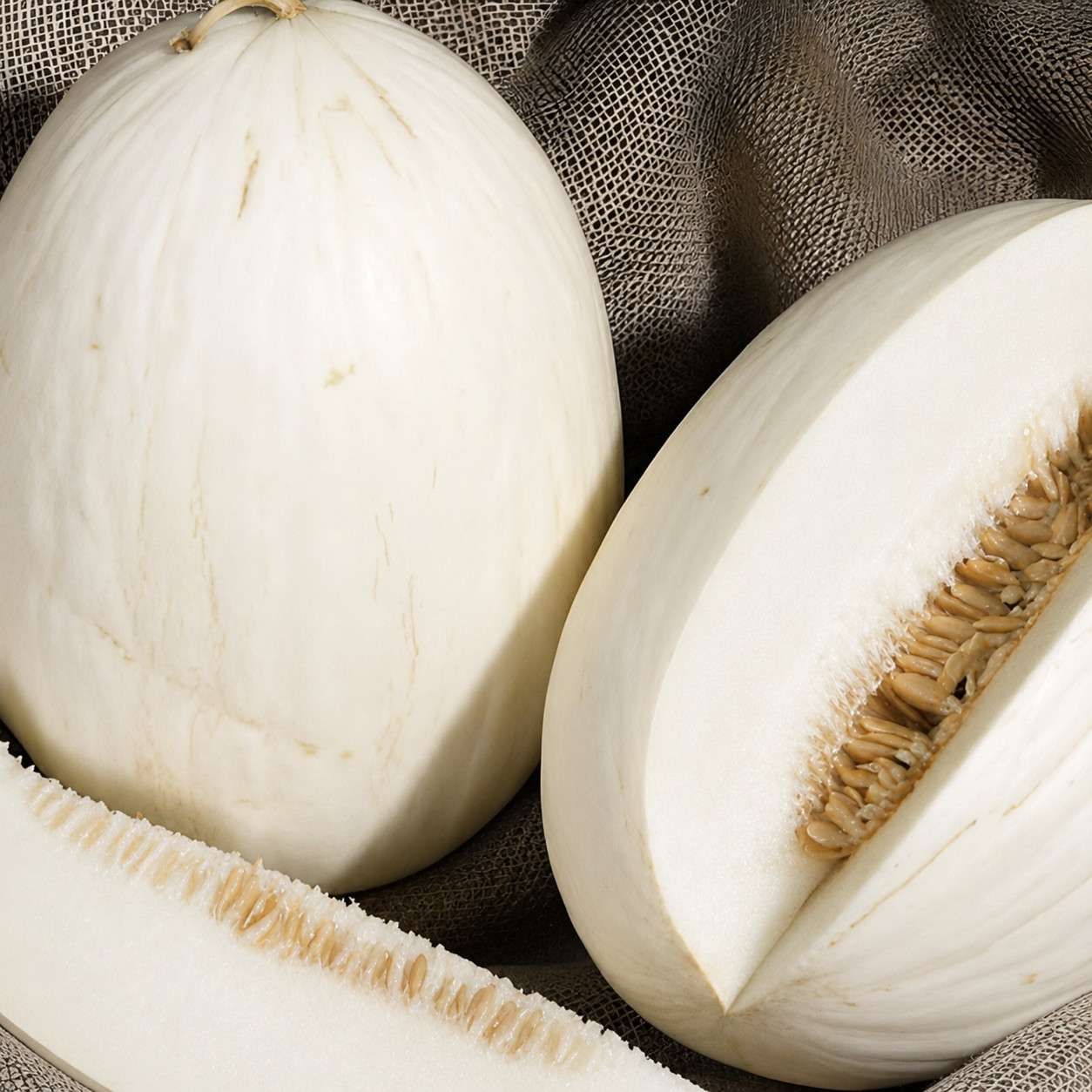 40 Heirloom Branco Do Ribatejo Melon Seeds – Rare Very Sweet Floral White Melon