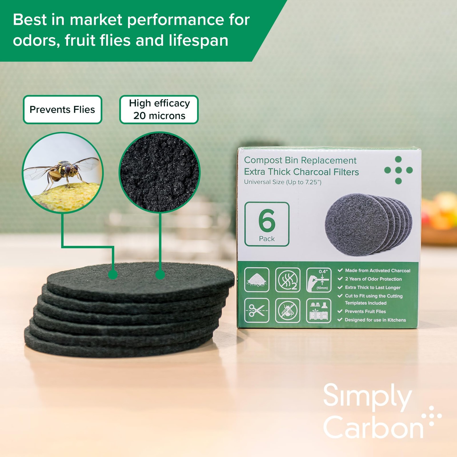 2 Years Supply Extra Thick Filters for Kitchen Compost Bins – Longer Lasting …