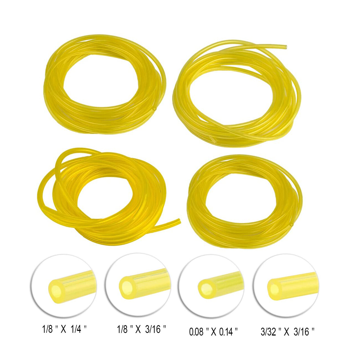 4 Size – 16 Feet Fuel Line Hose Petrol Tubing Chainsaw Common Weedeater 2 Cycle