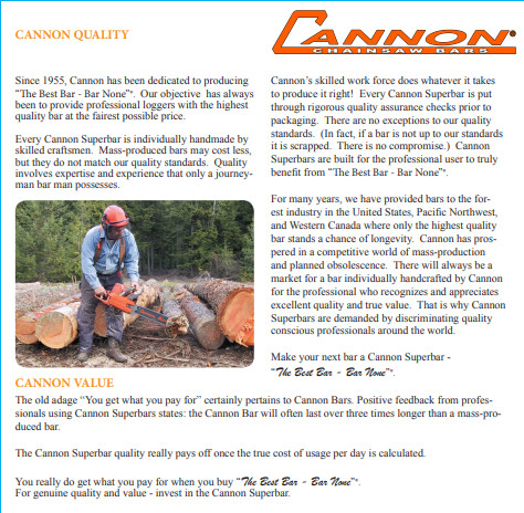 CANNON SUPER BAR — THE BEST BAR, BAR NONE! MADE IN CANADA