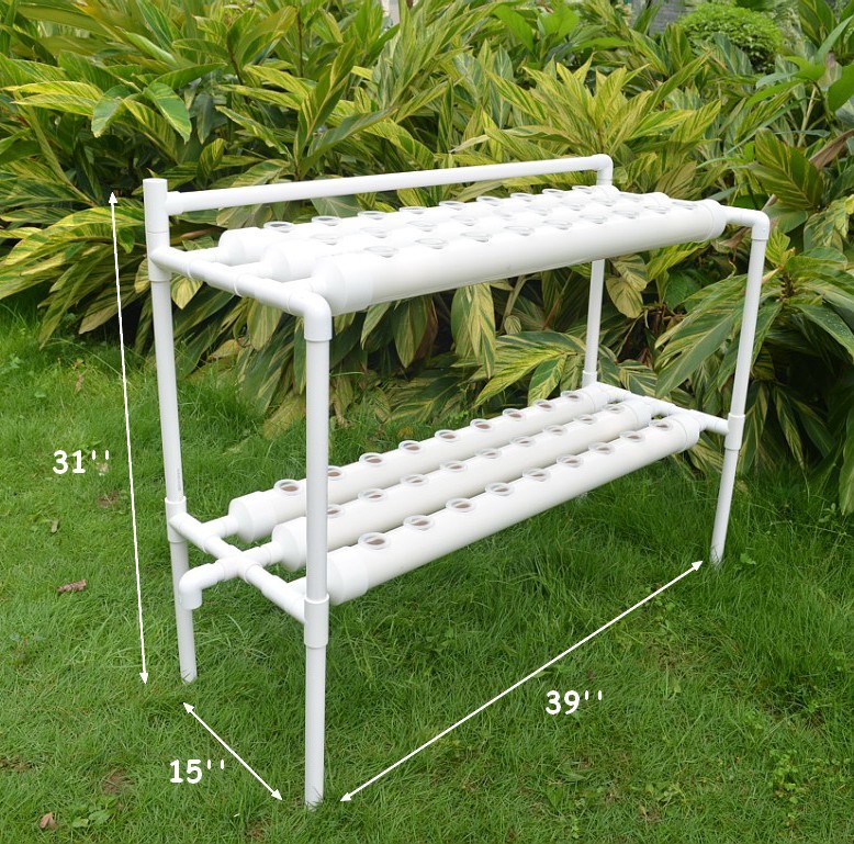 Hydroponic Grow Kit 54 Sites Flow Deep Water Culture with Water Pump Basket 110v