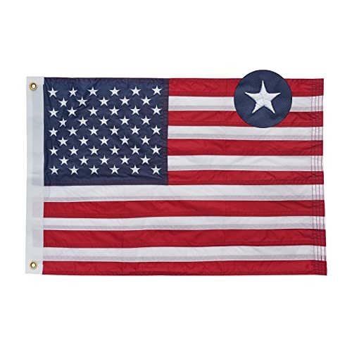 American Flag 12×18 Inches Made in USA, Embroidered Small 12×18 Inches USA Flag