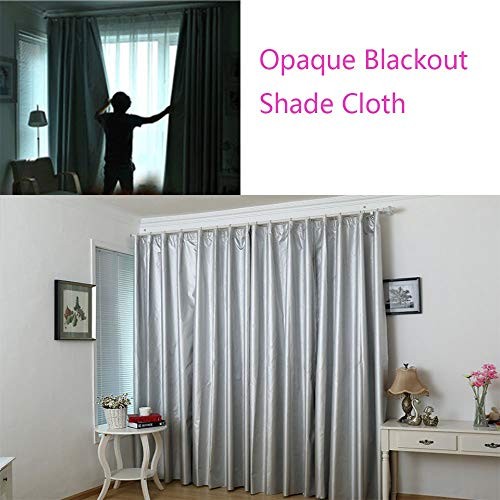 Blackout Drapery Shade Fabric Black and Silver 100 Percent Shading Light 3Yards