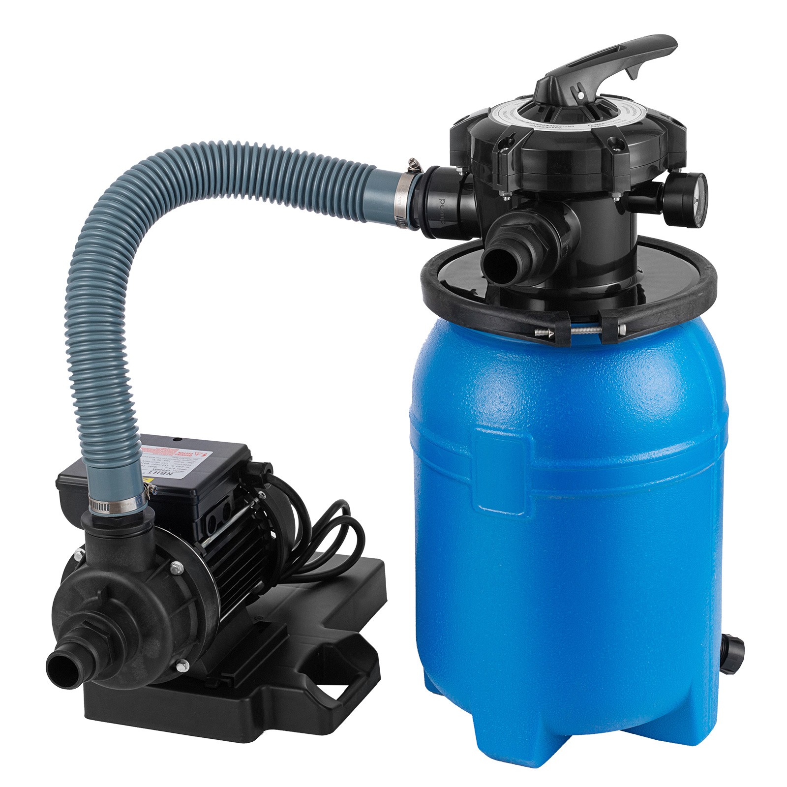 Sand Filter Above Ground with 1/3HP Pool Pump 2640GPH Flow 10″ 6-Way Valve