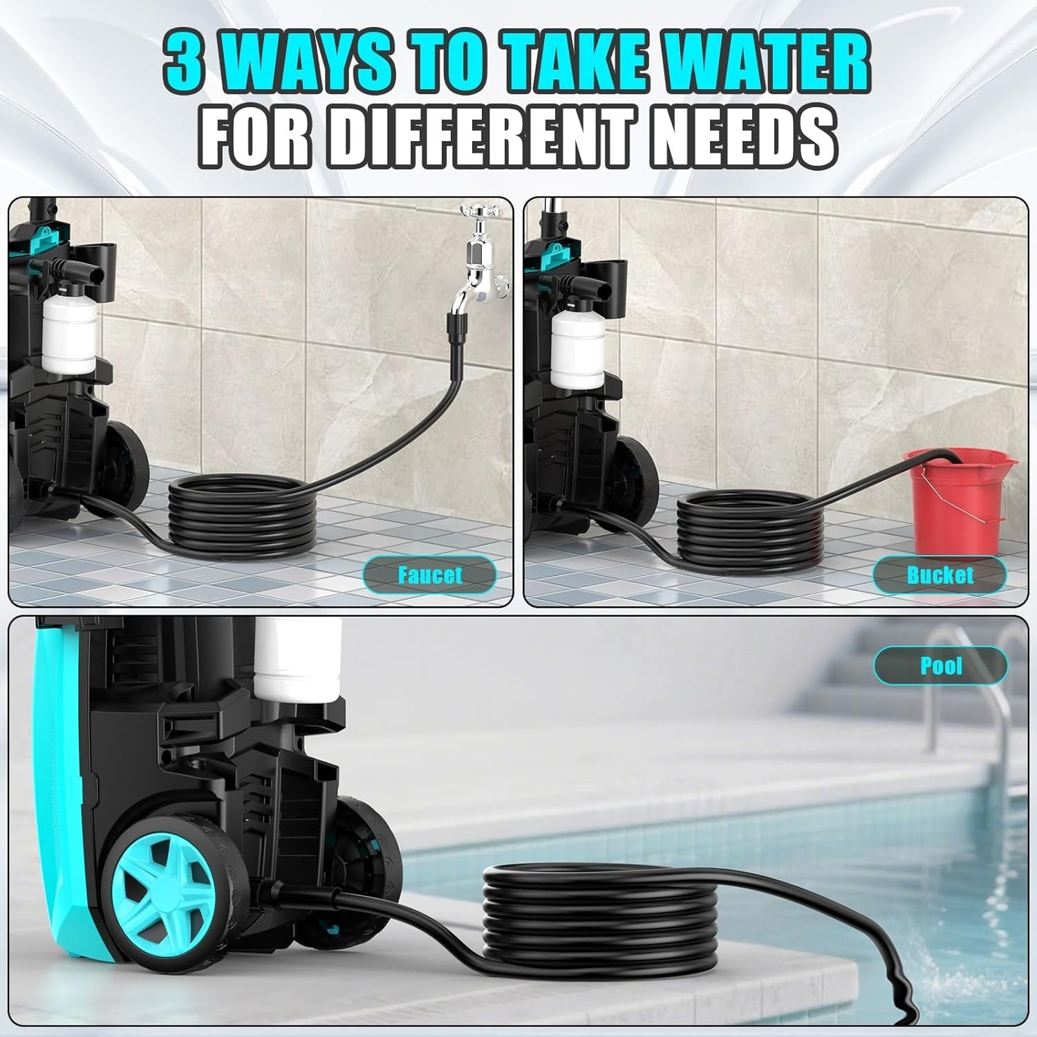 Electric Pressure Washer 4300 PSI MAX 2.8 GPM Portable Electric Power Washer