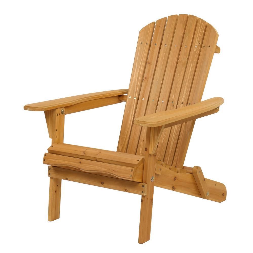 Foldable Adirondack Chair Outdoor Furniture Weatherproof Patio PoolSide Garden