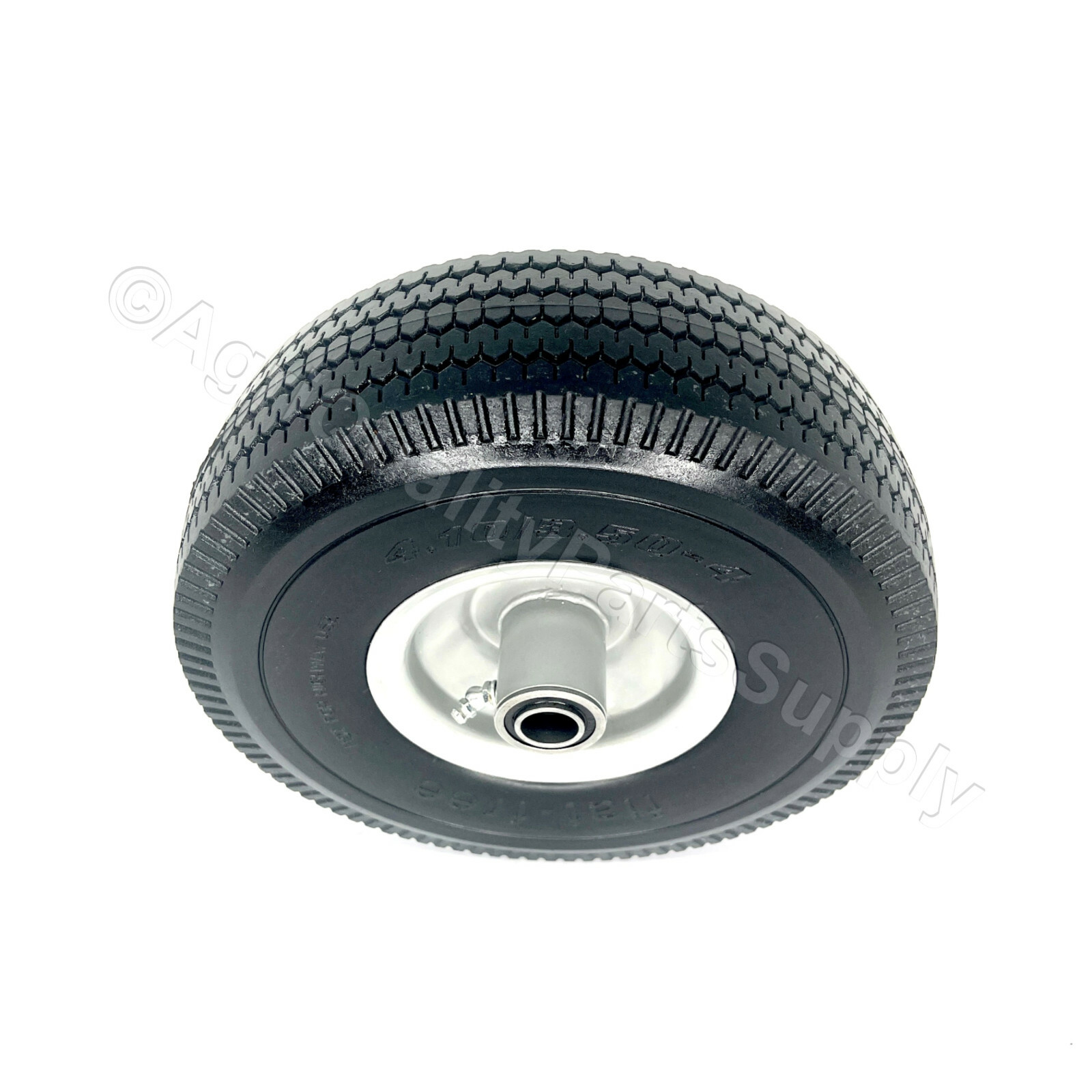 Two(2) 4.10/3.50-4 Flat Free Utility and Hand Truck Tire / Wheel 3/4″ Bearing