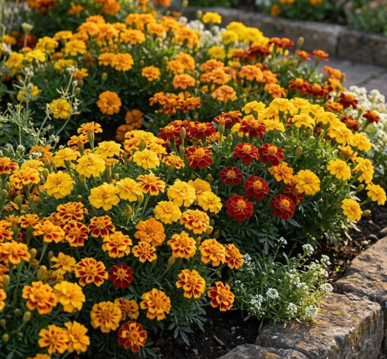 Landscaper’s Pack French Marigold PETITE MIX Companion Plant Dwarf 600 Seeds!