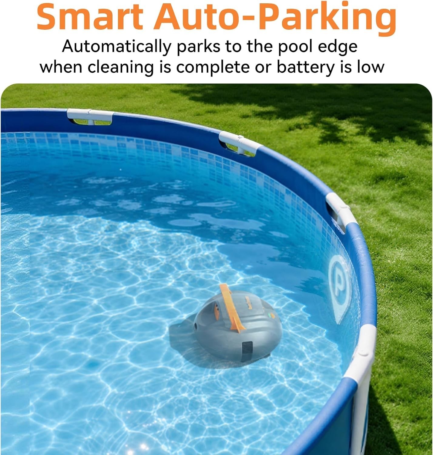 Pool Vacuum for Above Ground Pool, 120-Min Runtime, Powerful Dual-Motor, Adjusta