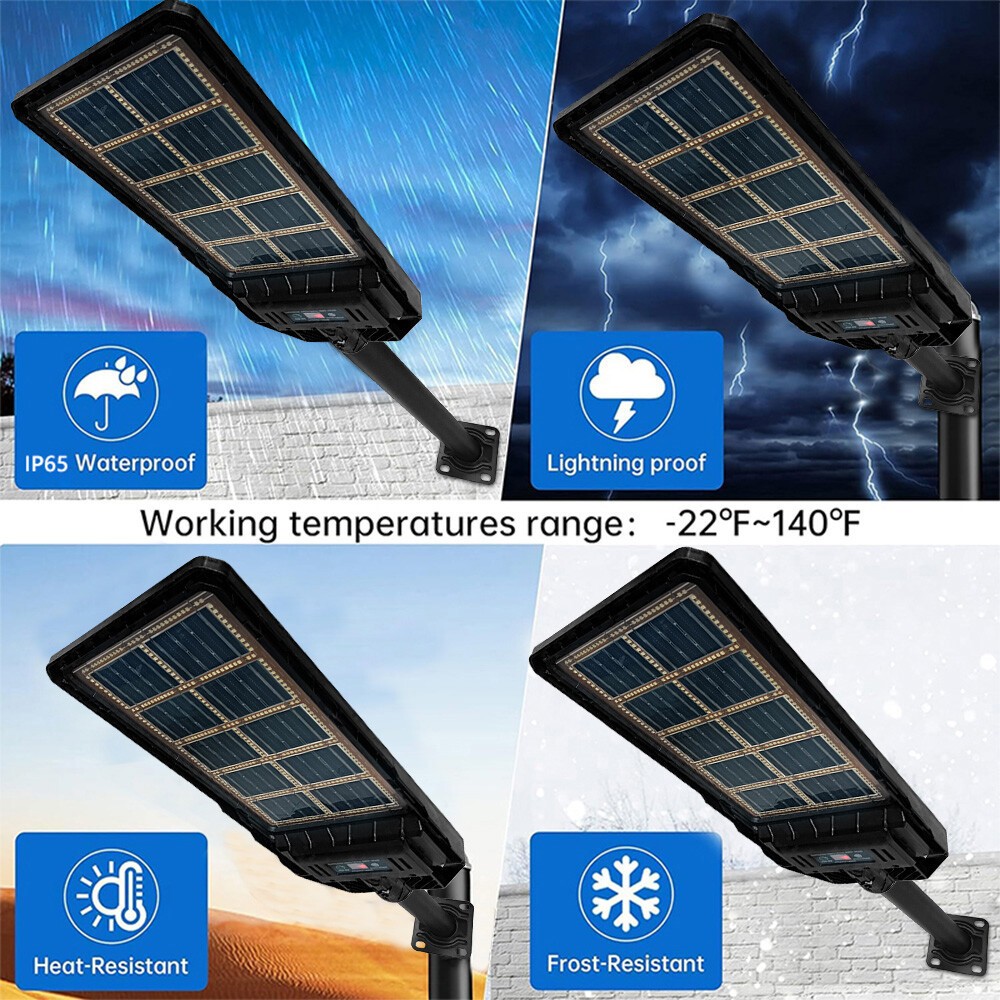 Commercial 99000000LM LED Outdoor Dusk to Dawn Solar Street Light Road Area Lamp