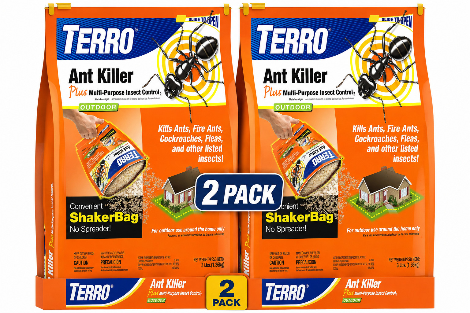 TERRO 3 lb Ant Killer Plus Multi-Purpose Insect Control 2pack