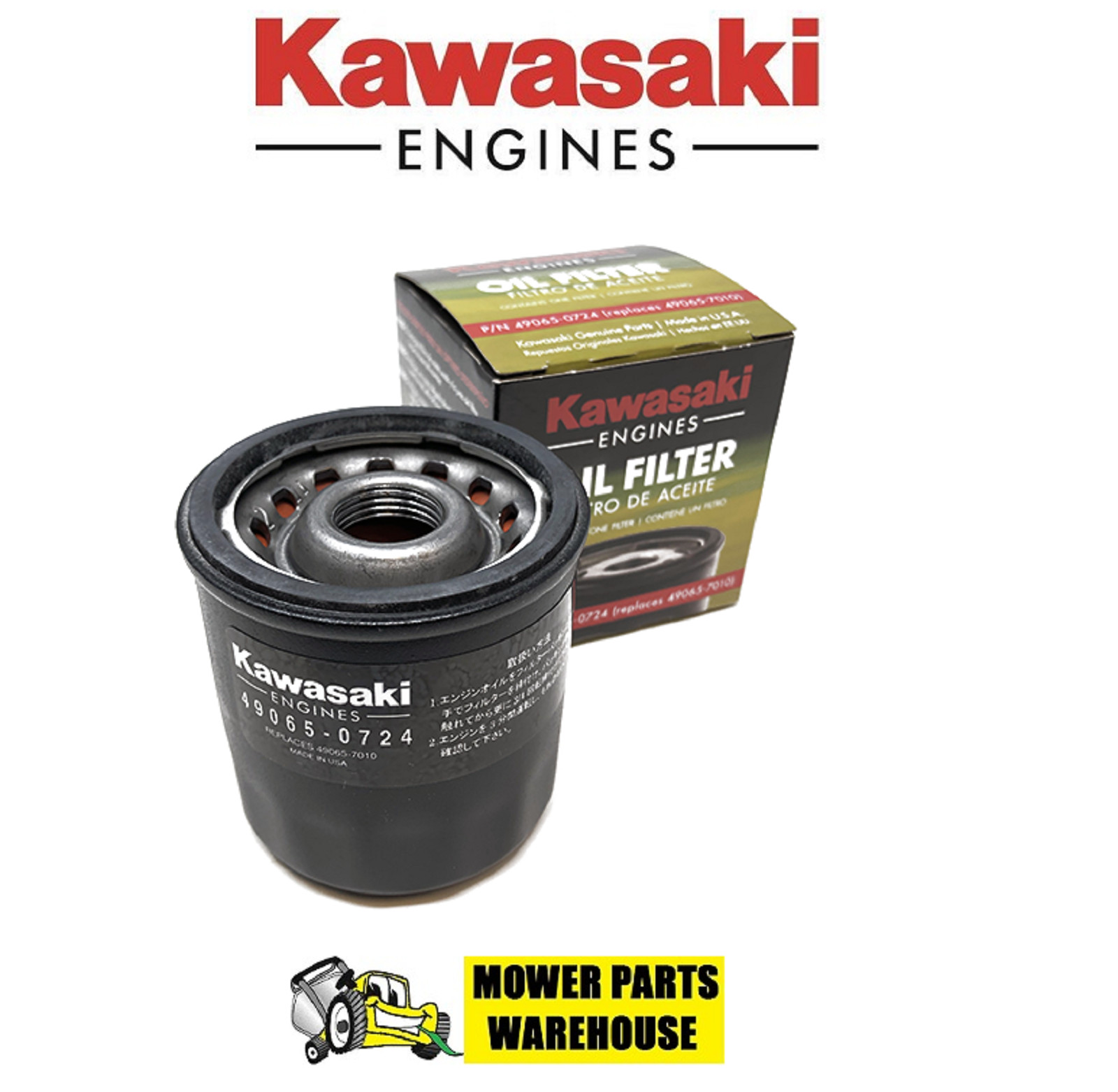 GENUINE OEM KAWASAKI ENGINE OIL FILTER 49065-0724 REPLACES 49065-7010
