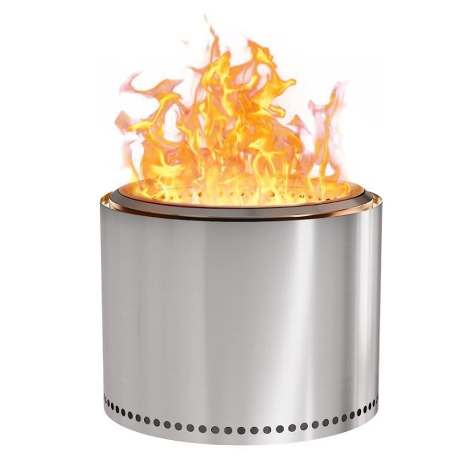 8.6″ Smokeless Fire Pit Portable Outdoor Wood Burning Firepit Stainless Steel US