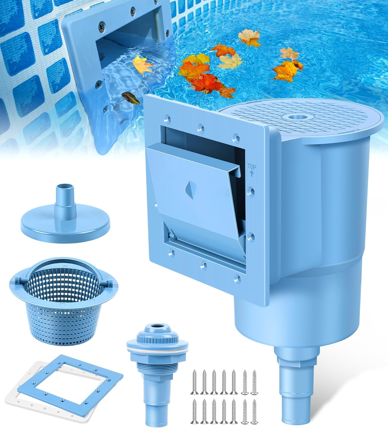 through Wall Skimmer for above Ground Pool, Heavy Duty Wall Mount Pool Skimmer K