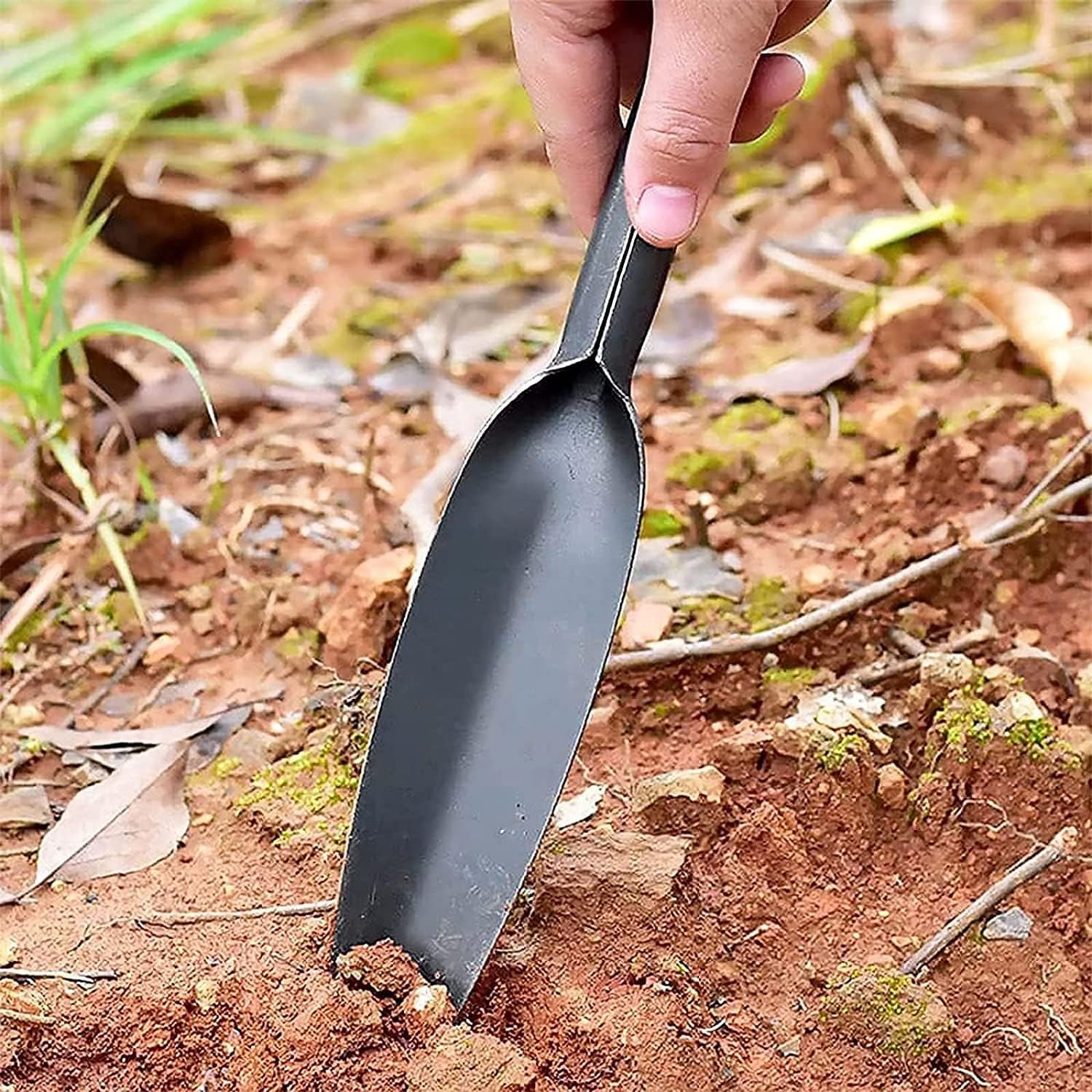Willow Leaf-Shaped Garden Trowel Tool 12-inch Hand Shovel High-Carbon Steel Mate