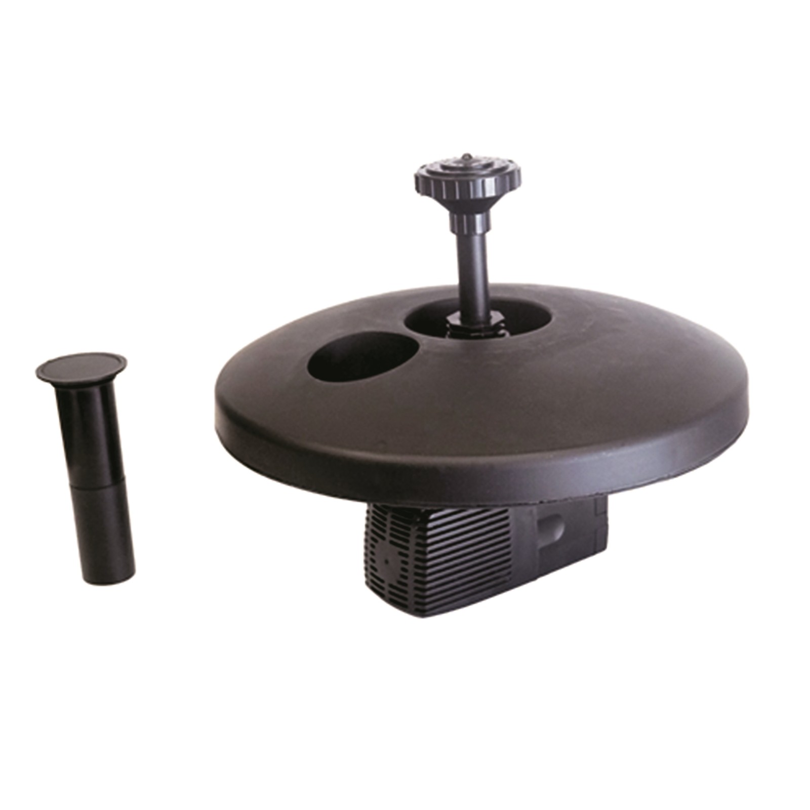 Small Floating Fountain, 750 GPH Pump, 30′ Cord, 3 Nozzles, Energy Efficient