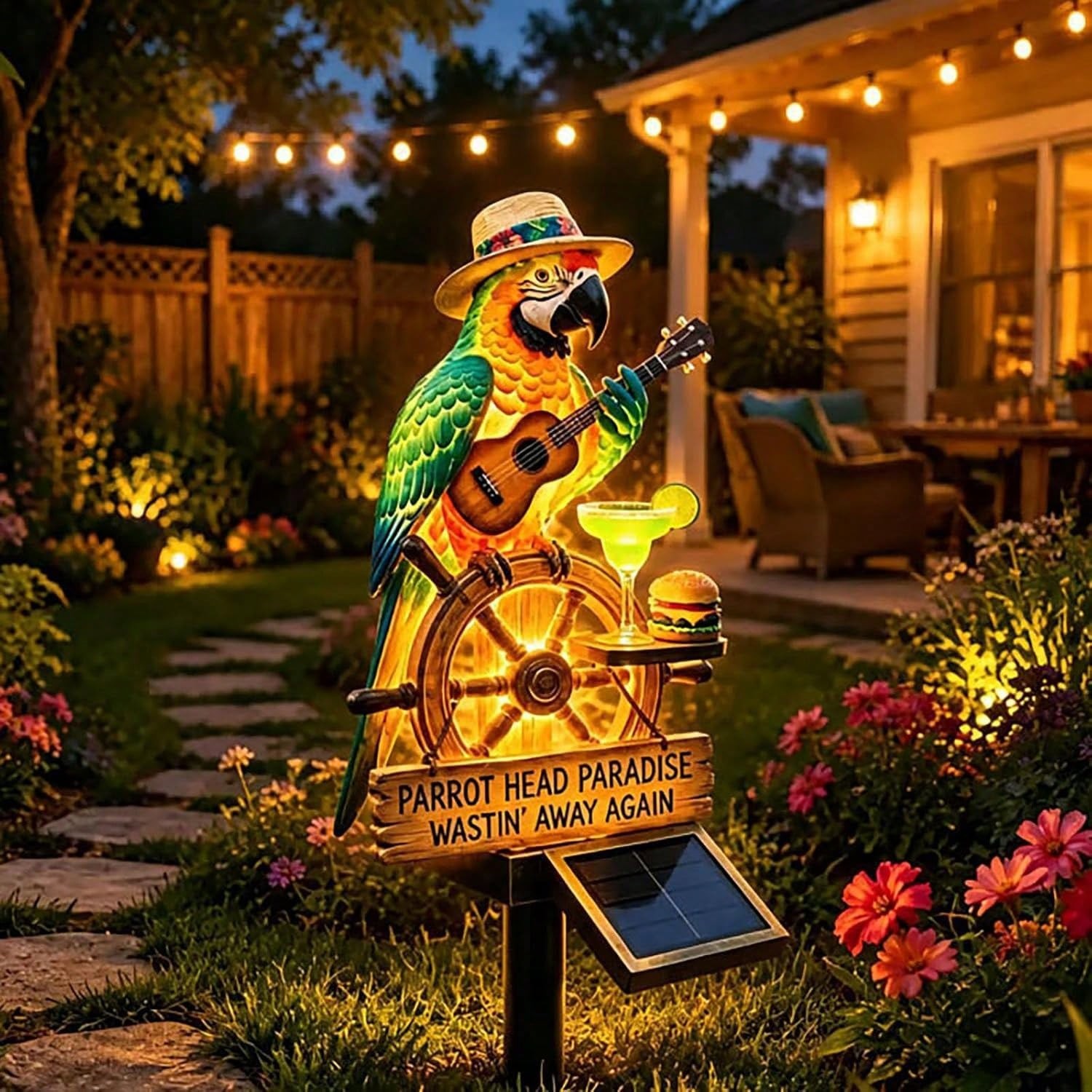 Outdoor Solar LED Parrot Stake Light Garden Yard Landscape Decor Lamp Waterproof
