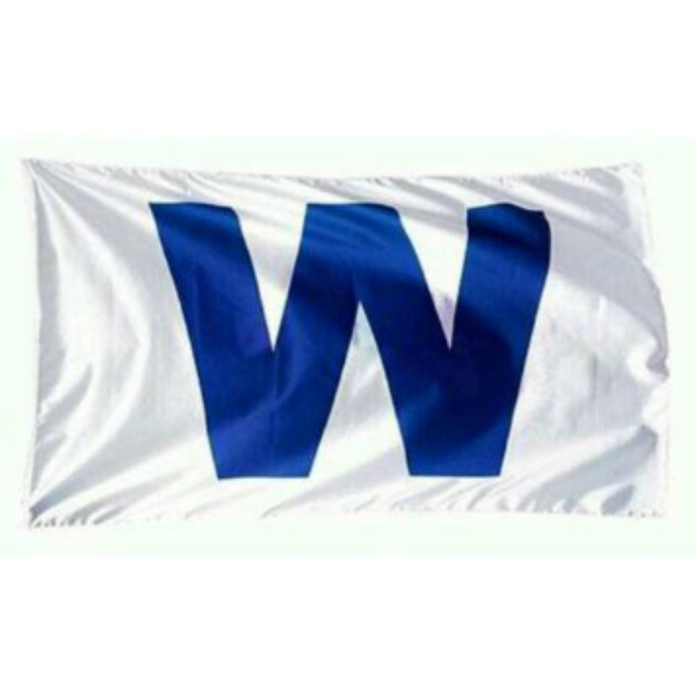 Chicago Wins “W” Field Flag Perma Dye Fabric 3×5 3’x5′ Flag Banner