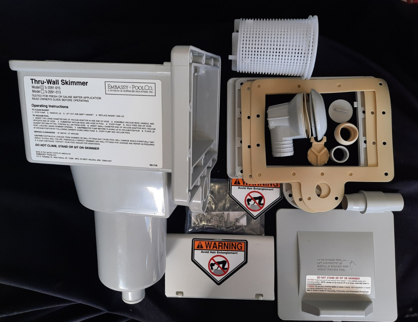 Lomart, Embassy OEM Standard Skimmer 5-2091-015 (Gray) NOT DELUXE w/clr blk lid