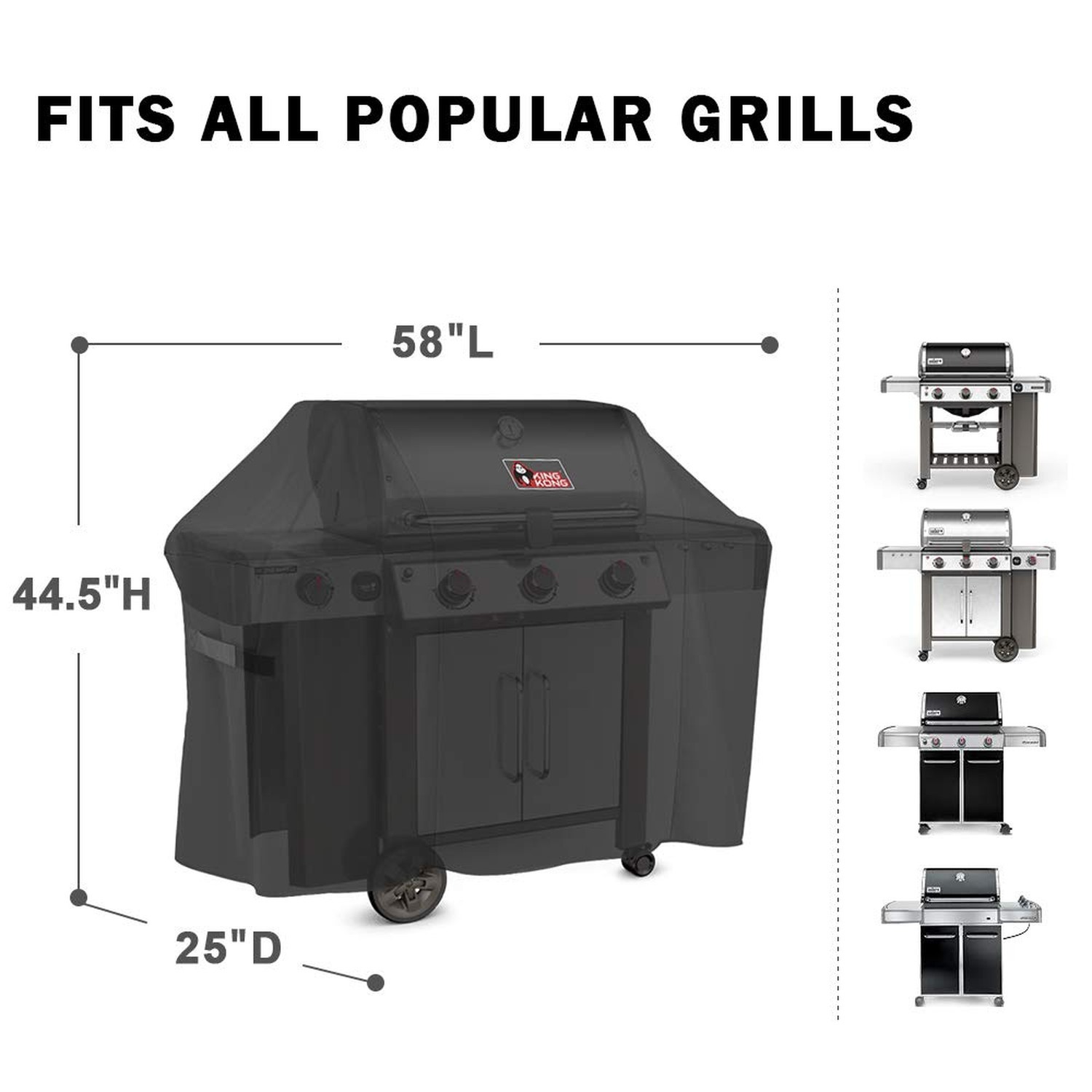 Kingkong Grill Cover 7130 Premium Outdoor Cover for Weber Genesis II 3 Burner…