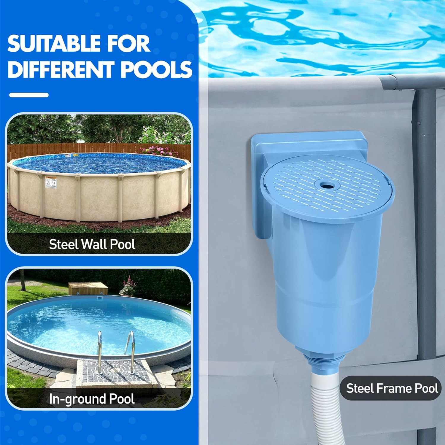 through Wall Skimmer for above Ground Pool, Heavy Duty Wall Mount Pool Skimmer K