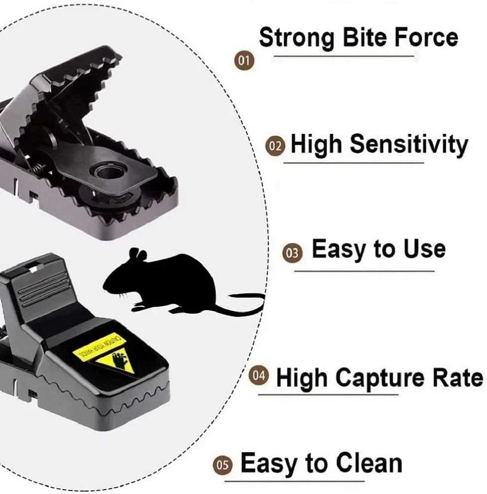 6~12X Pack Mouse Traps Rat Mice Killer Snap Trap Power Rodent Heavy Duty Pest