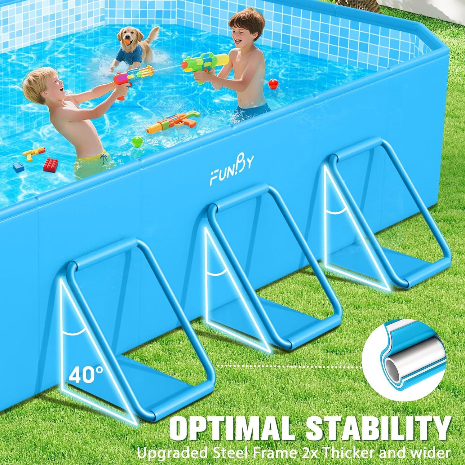Large Foldable Pool, Foldable Swimming Pool, Large Foldable Pool for Adults, Non