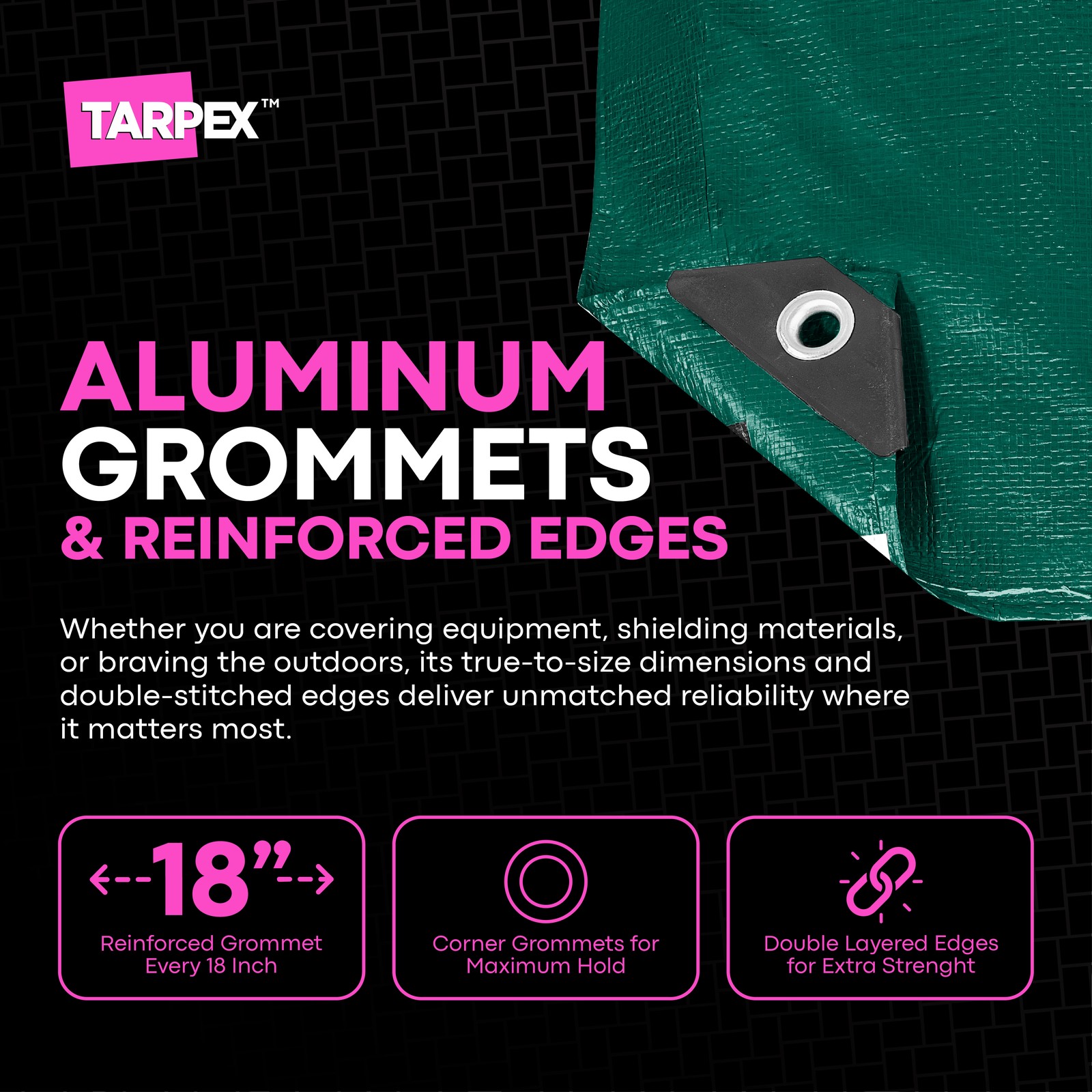 TARPEX – 10 Mil Green Black Heavy Duty Poly Tarp