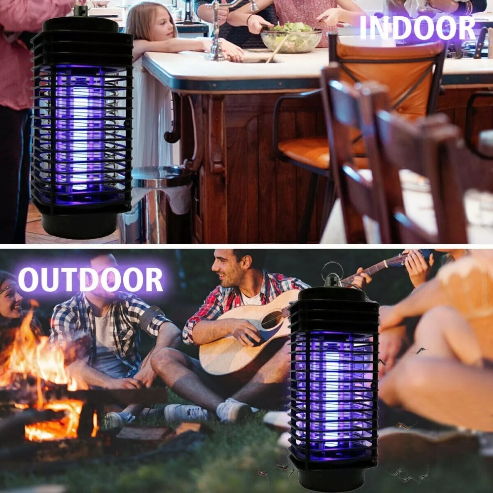 2 Pack Mosquito Fly Bug Insect Zapper Killer Indoor Outdoor Electronic Trap Lamp